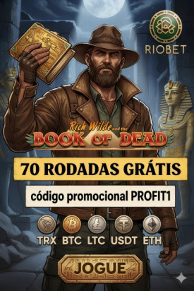 Obraz dla RioBet: 70 Rodadas Gr&aacute;tis Sem Dep&oacute;sito no Book of Dead