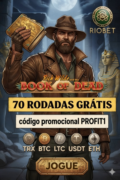 Obraz dla RioBet: 70 Rodadas Gr&aacute;tis Sem Dep&oacute;sito no Book of Dead