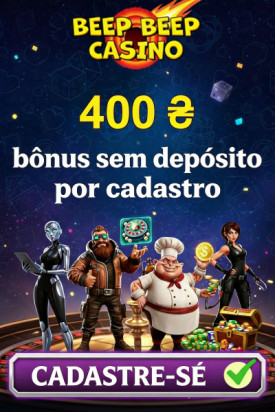Obraz dla R$ 400,00 de B&ocirc;nus Sem Dep&oacute;sito no Beep Beep Casino