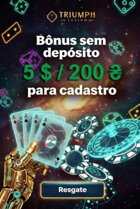 Obraz dla B&ocirc;nus de 5 USD ou 200 UAH Sem Dep&oacute;sito no Cassino Triumf